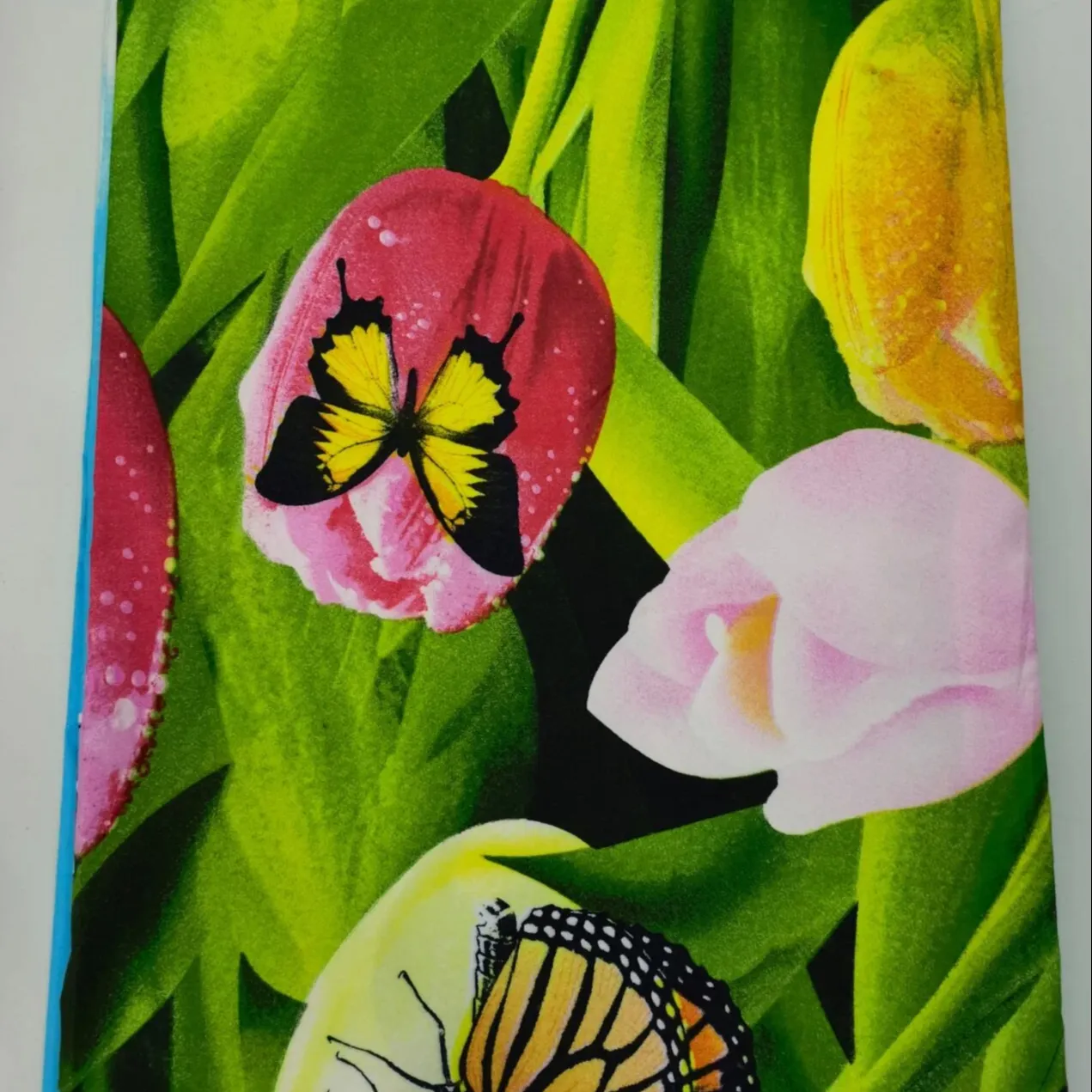 Butterfly Design 90GSM 3D Printed 100% Polyester Microfiber Fabric for Bed Sheet