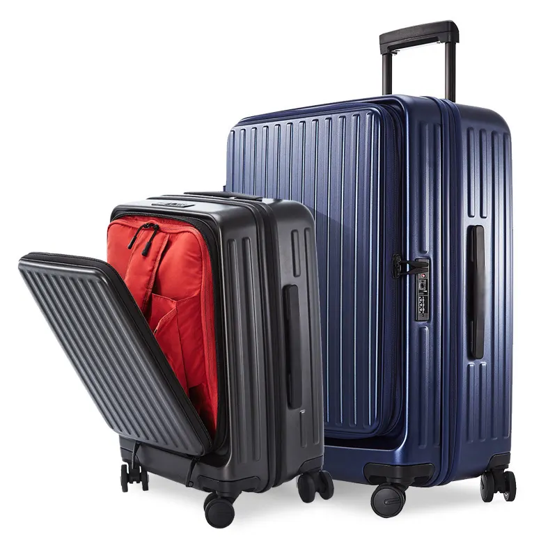 PC front pocket zipper baggage luxury Suitcase sets Travel Bag TSA lock Detachable pocket Fashion Design Italy