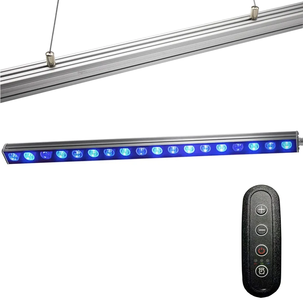 Luce per acquario a Led 16x3W 36x3W 45x3W luce per barriera corallina 55cm 115cm 150cm di lunghezza corallo blu luce Uv per pesci barriera corallina