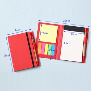 Material de papel Kraft de cubierta suave ecológico, tamaño A6, Bloc de notas en espiral, cuadernos de bobina con bolígrafo, notas adhesivas. - Product Image 1