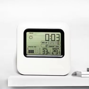<span class=keywords><strong>Display</strong></span> <span class=keywords><strong>LCD</strong></span> affidabile della stazione meteorologica di qualità con visualizzazione della temperatura e sveglia digitale di umidità