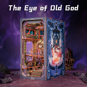 CuteBee New <strong>Style</strong> Assembly <strong>Toy</strong> the Eye of <strong>Old</strong> God Miniature Doll House with Dust Cover Wooden Puzzle Book Nook - Product Image 3