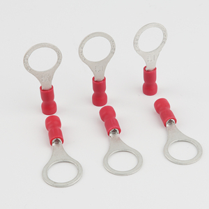 ใหม่มาถึง- RV สาย Lug การออกแบบการเข้าออกอย่างง่ายดาย 22-10AWG สีแดงทองแดงรอบแหวนเทอร์มินัล Pre-ฉนวนทองแดงลวดเชื่อมต่อ - Product Image 5