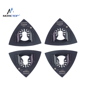 <strong>Oscillating</strong> <strong>Multi</strong> <strong>Tool</strong> 3-1/2 Inch 90mm 6 Holes Hook and Loop Back Triangle Sanding Disc - Product Image 3
