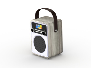 Tragbares Vintage-Radio mit DAB DAB FM-Uhr | USB/AUX, Kopfhörer anschluss, Sleep-Timer, Fernbedienung, 80 Presets - Product Image 2
