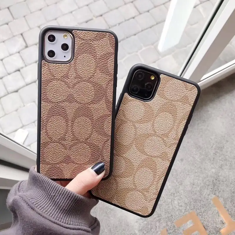 Funda de teléfono de lujo para iPhone 15 14 13 12 11 PROMAX funda de teléfono de diseñador para Apple XR XS Max 8 Plus bolsas de teléfono de cuero pu