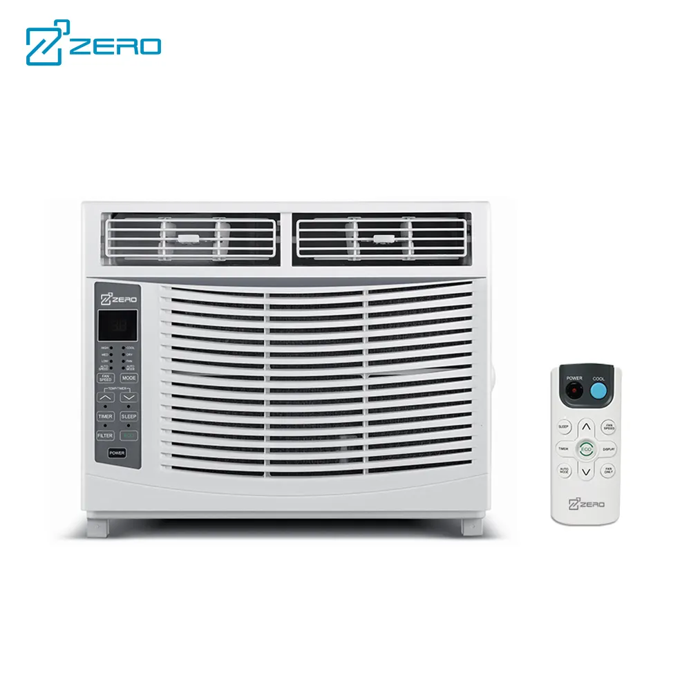 ZERO 8000 12000 18000 Btu ventana AC Sleep y modo ECO Velocidad del ventilador Controles electrónicos Aire acondicionado de ventana inteligente