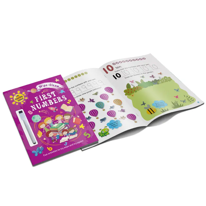 Árabe & Inglês infantil educação precoce livro caligrafia prática livro iluminação cognição Livro reutilizável Papelaria Set
