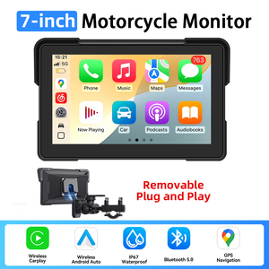 Jmc 7inch không dây Carplay <span class=keywords><strong>Android</strong></span> tự động chống thấm nước xe máy thiết lập an ninh BT cuộc gọi màn hình cảm ứng điều khiển bằng giọng nói - Product Image 4