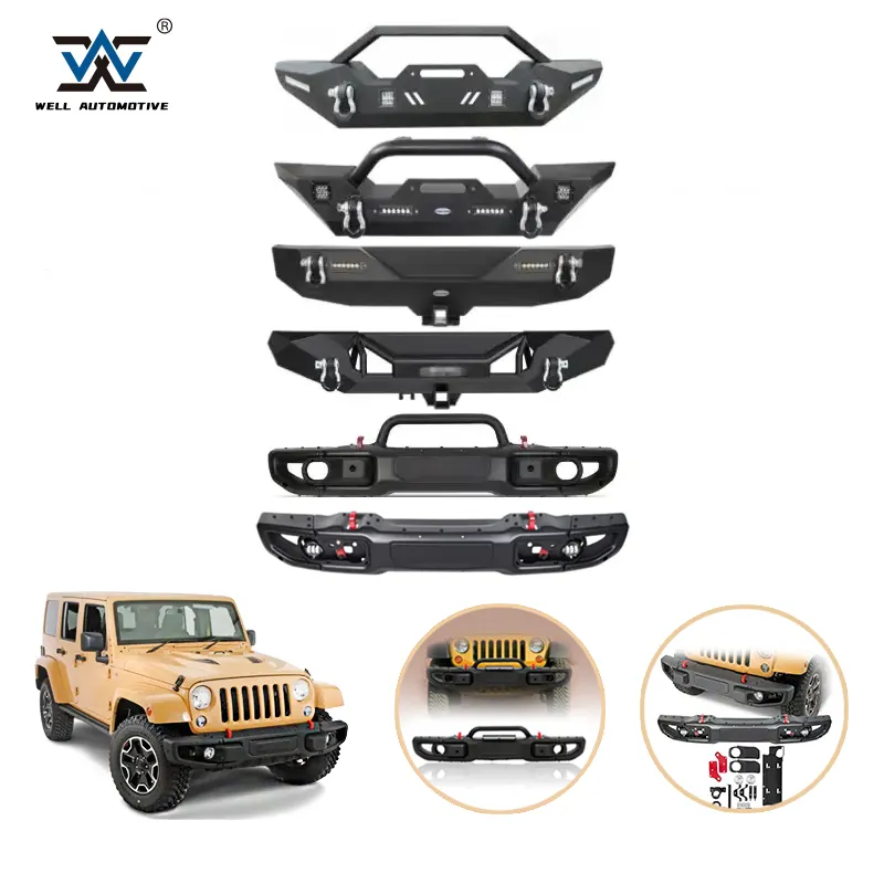 Factory Sell 10th Anniversary Car Bumper aluminum Guard Front Bumper For Jeep Wrangler JK 2007-2017 JL