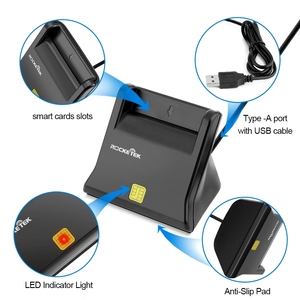 USB Portable Contact Smart <strong>Card</strong> <strong>Reader</strong> for SIM/IC/ATM Chip ISO7816 Compliant External Installation Win/Android Compatibility - Product Image 3