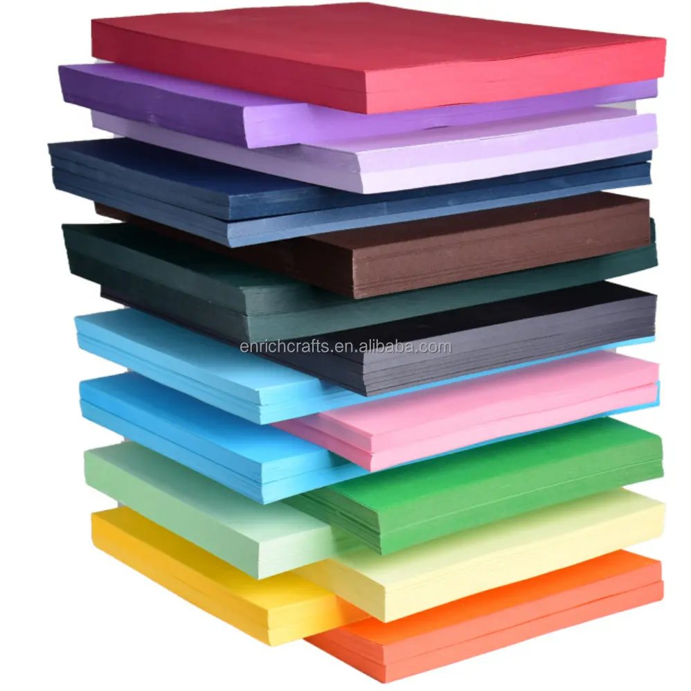 2023 nova alta qualidade cor papelão A4 papel colorido 180g cópia papel bristol board para presente impressão offset