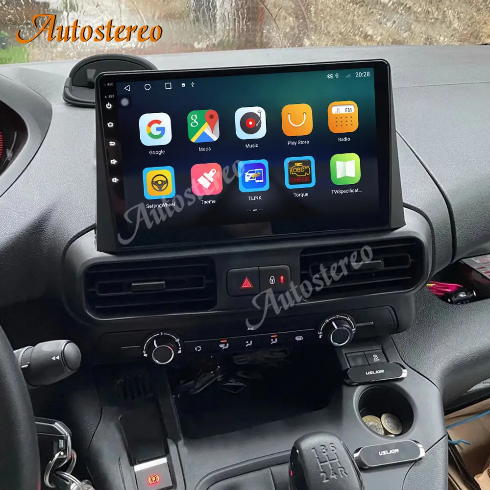 QLED-REPRODUCTOR Multimedia para coche Peugeot Partner 128 2019 2020, Android 11, 2021 GB, navegación GPS, Radio, grabadora, Unidad Central automática
