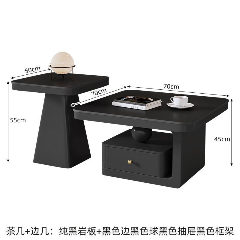 Black frame pure black rock slab 7050 combination