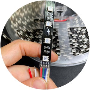 DC12V DC24V DC5V SMD5050 RGB RGBWRGBWWプログラミングマジックアドレス指定可能ws2811 DMX512TM1934ホワイトブラックPCBピクセルLEDストリップ - Product Image 1