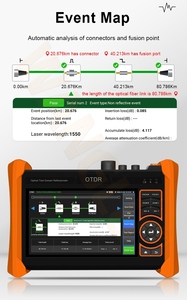 WANGLU 1310/1550nm 28/26dB 100KM 5.4 Touch Screen OTDR Fiber Optic time domain reflectometer with <strong>network</strong> IP camera tester - Product Image 6
