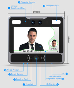 XIMI Factory TCP/IP controllo di accesso al riconoscimento facciale WIFI con presenza di tempo visione notturna Reset offre Software SDK gratuito - Product Image 5