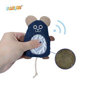 Famipet Manufacturer Custom Wholesale New Design Denim Animal Series Juguetes Para Gatos Soft Kitten Toy Pet <strong>Cat</strong> Toy with <strong>Catnip</strong> - Product Image 3