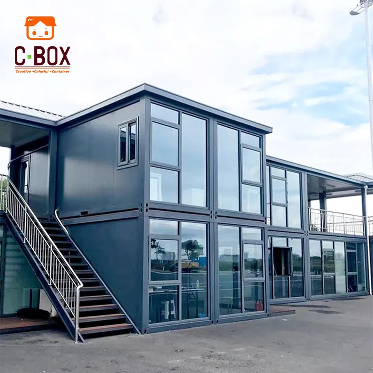 CBOX изготовленные дома по индивидуальному заказу 2 история красивый сборный модульный дом 20ft дома контейнер