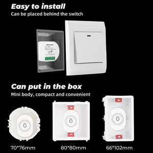 SMATRUL-Interruptor de pared inalámbrico Mini Tuya ZigBee, módulo de Control de voz para hogar inteligente, Google Home, Alexa, 2 vías, sin línea neutra, 16A - Product Image 3