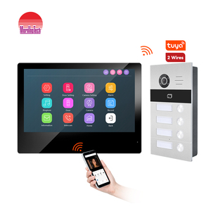 Sistema de intercomunicación para toda la casa con monitor de pantalla IPS y kits de timbre de cámara a color - Product Image 1