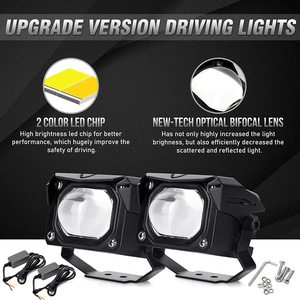 2022 yeni ürün RGB U9 çift renkli LED çalışma ışık spot led mini projektör lens - Product Image 4