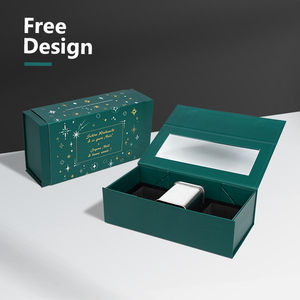 可定制再生纸板箱，带专色印刷可折叠磁性包装纸礼品盒 - Product Image 6