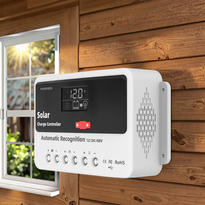 Новый контроллер PWM 40A12V/24V/48V автоматический вход постоянного тока Регулируемый цифровой ЖК-дисплей Солнечный контроллер - Product Image 6