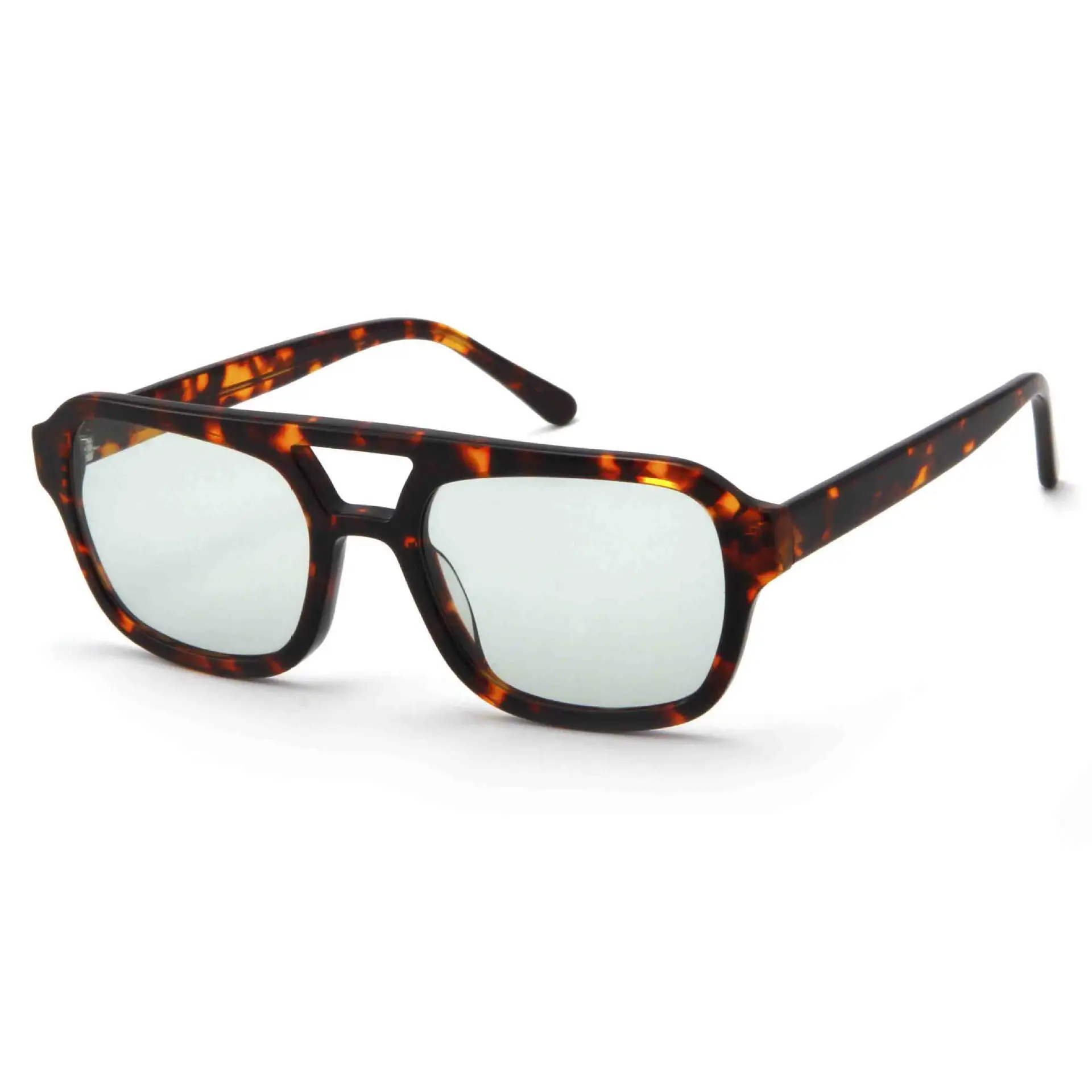 Retro Chất lượng cao lunettes de luxesun Kính phân cực người đàn ông cổ điển phụ nữ UV400 kính Đôi Chùm Acetate Khung kính mát