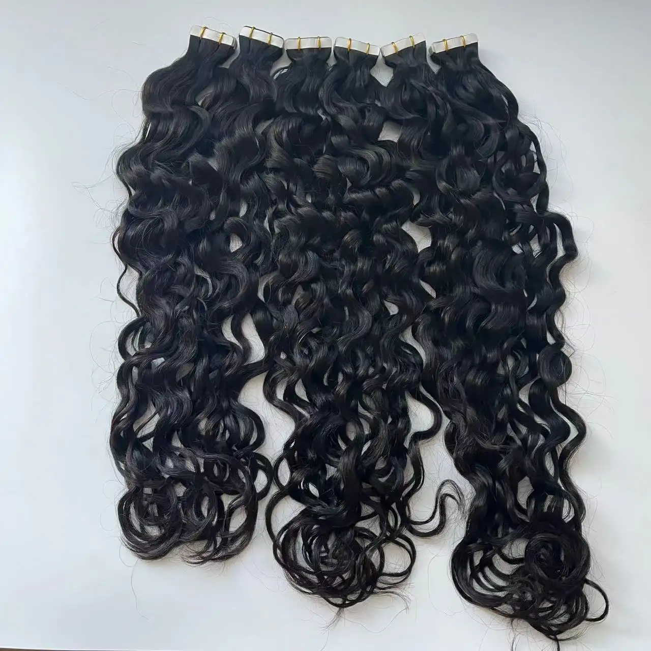 Extensions de cheveux ondulés, couleur naturelle, cheveux indiens bruts, PU 100 cheveux humains Remy, crépus bouclés