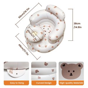 Inflatable <strong>Sit</strong> up Chair for <strong>Babies</strong> 3-36 Months <strong>Baby</strong> Seat with Built-<strong>in</strong> Air Pump, Infant Back Support Sofa with Storage Case - Product Image 5