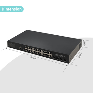 Conmutadores de red gestionados L3 Conmutador Ethernet de 24 puertos con 4*10G SFP Soporte IPV6 Enrutamiento estático - Product Image 3