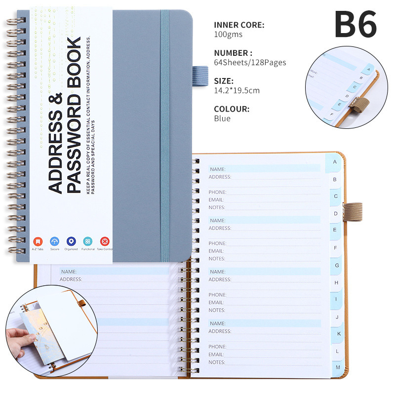 Libreta de direcciones Blue-b6
