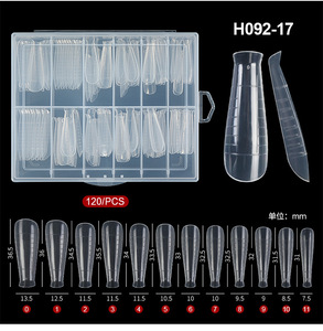 120Pcs/Box <strong>New</strong> Reusable Full Cover Plastic Dual Form Nail <strong>Tips</strong> for Poly Gel Extension - Product Image 2