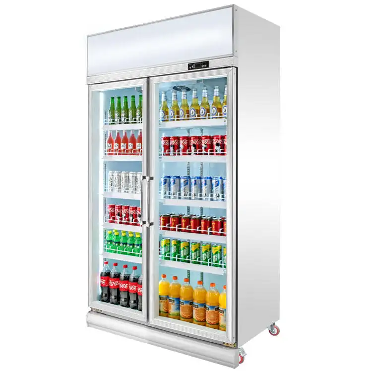 Refrigerador comercial para exhibición de bebidas y cerveza, refrigerador para supermercado/Bar, tipo de equipo de refrigeración