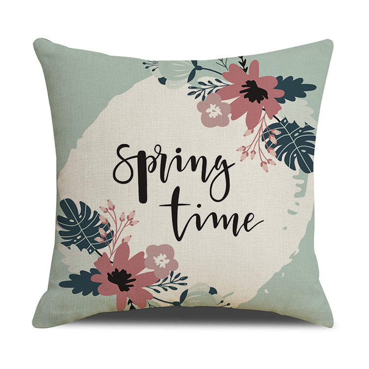 Geometric Linen Pillow Cover Cute Nordic Cushion Pillow Cover Digital Printing Car Sofa Bed Cushion Cover