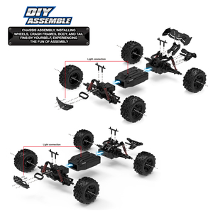 1/12 yükseklik hız Rc Racer yapı seti oyna uzaktan kumanda araba modeli Diy montaj Rc oyuncak arabalar kök yapı oyuncaklar kiti çocuklar için - Product Image 2