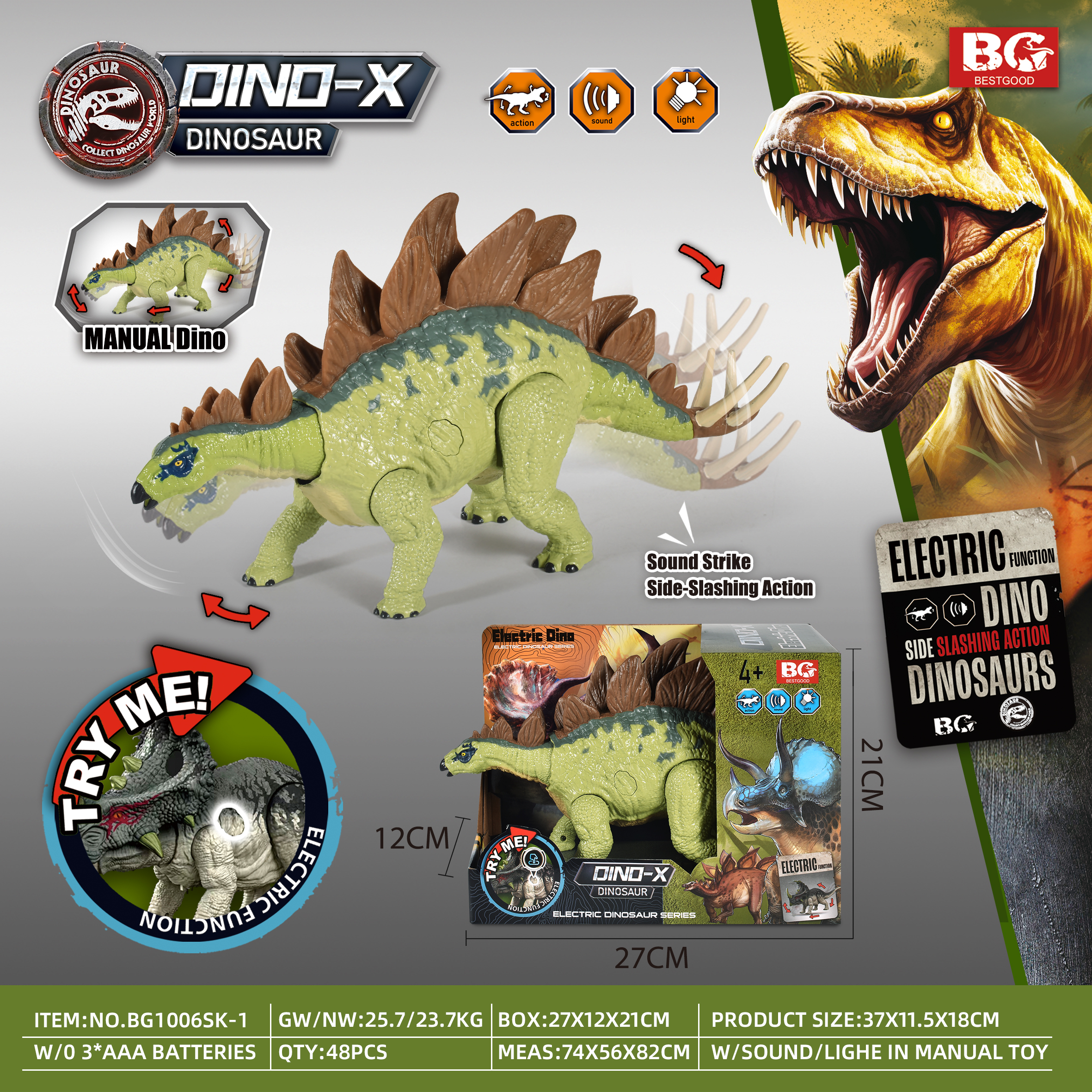 Stegosaurus Green