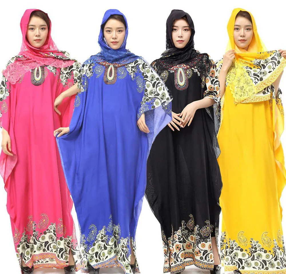 Kaftan vestido estilo dubai abaya turquia, feminino, árabe, hijab, vestido de moda muscular, africano, robe, islâmico, roupas