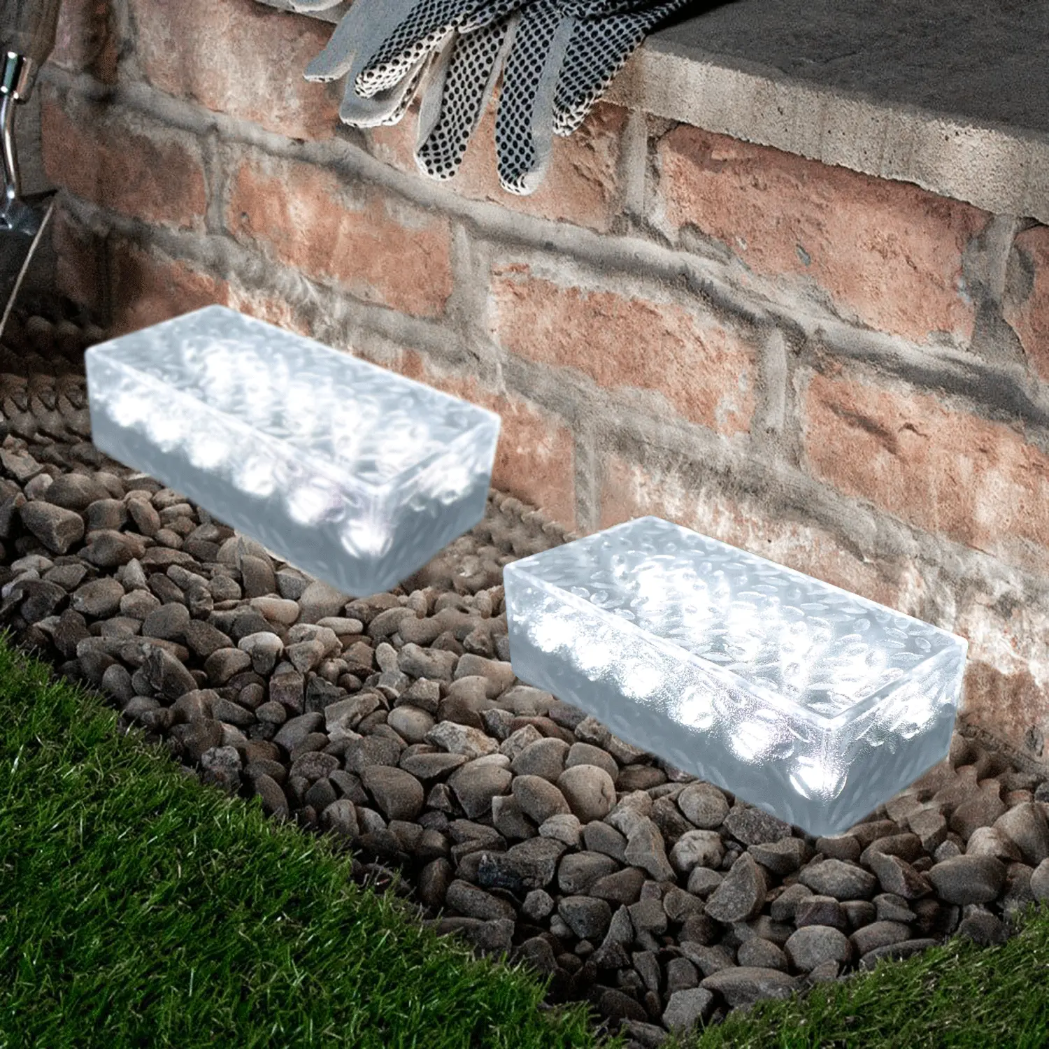 Nieuwe Vierkante Zonne-Ijs Baksteen Licht Buiten Waterdichte Led Lamp Binnenplaats Decoratie Licht Inductie Lamp