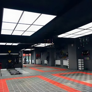 Oto detay mağazaları ve araba yıkama istasyonları için 9 Panel AYDINLATMA kare şekli gömme tavan ile Modern LED ızgara sistemi - Product Image 4