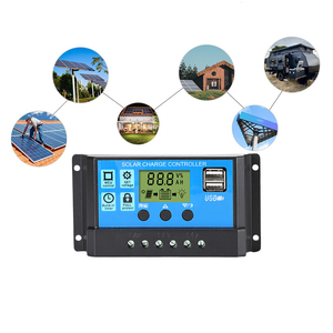 ISMART 30A 20A 10A regolatore di carica solare PWM 12V 24V regolatore pannello solare PV caricabatteria domestico LCD doppia uscita USB 5V - Product Image 3