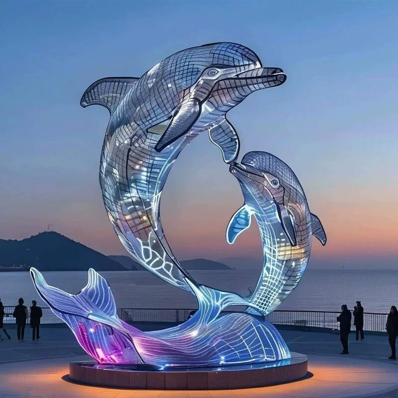 Dolphin sculpture customization