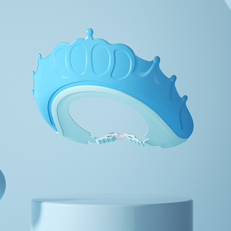 Bonnet de shampooing bleu, petit modèle couronne.