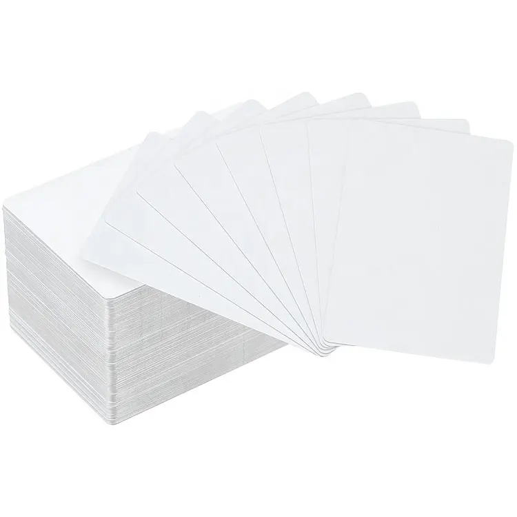 Bahan cetak grosir pabrik kartu PVC plastik kosong tanpa CIP kartu bisnis yang dapat dicetak memiliki stok dengan harga yang baik