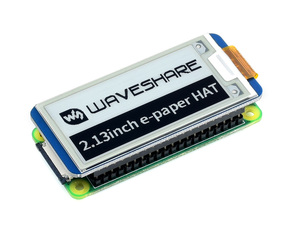 Waves hare 2,13-Zoll-E-Ink-Display HAT für alle Raspberry Pi und Jetson Nano 250x122 SPI Schwarz/Weiß-Farb unterstützung Partielle Aktualisierung - Product Image 2