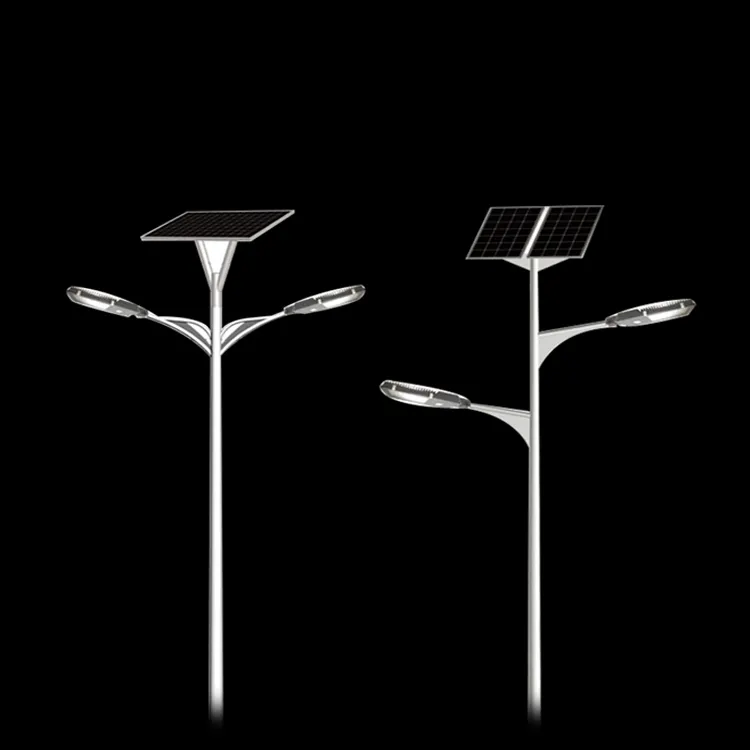 Luz de rua 60w led com pólo de energia solar