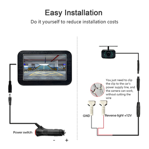 Cámara de marcha atrás inalámbrica para coche impermeable IP68 AHD 1080P cámara de marcha atrás Pantalla de 5 pulgadas cámara de marcha atrás inalámbrica para coche con pantalla