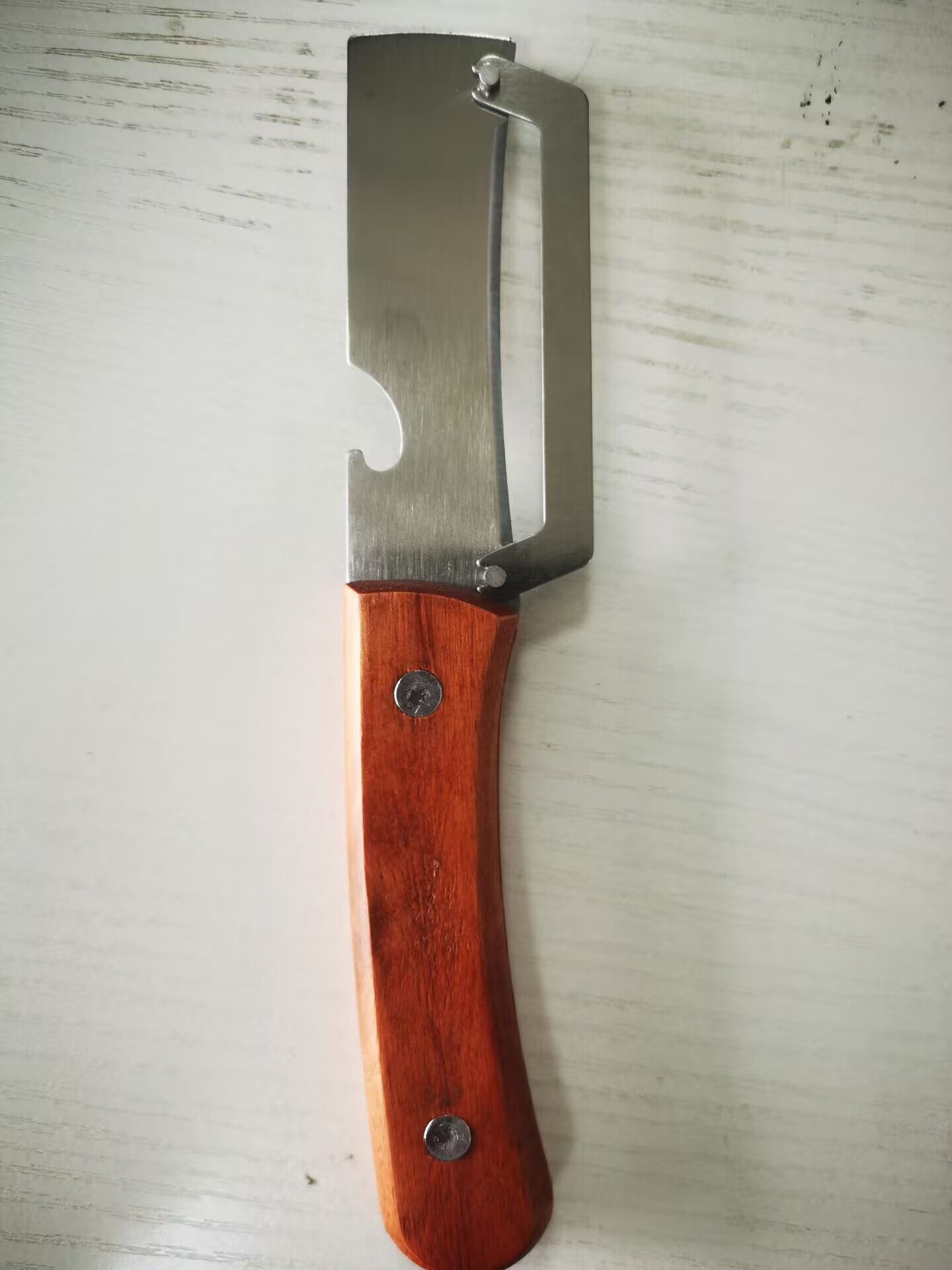 Couteau 2 en 1 marron foncé