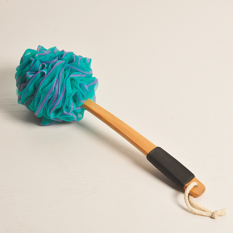 Bath brush (green with purple edges)